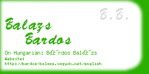 balazs bardos business card